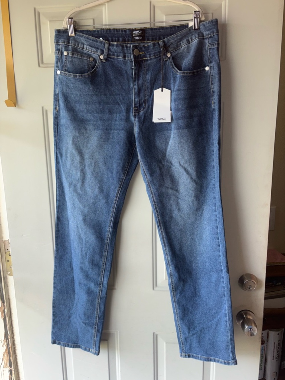 WeSC Bob straight leg denim jeans size 34